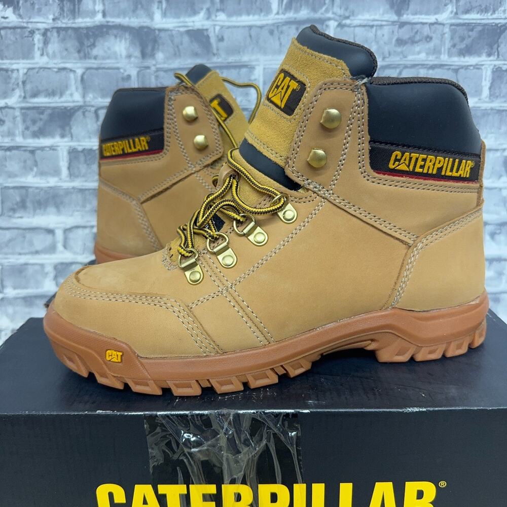 Caterpillar Outline Steel Toe Honey Reset Work Boot P90801 Mens Size 8 New